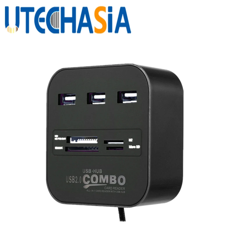 USB комбо концентратор 3 порта 2 0 кард ридер Поддержка U диск TF SD для ПК компьютера