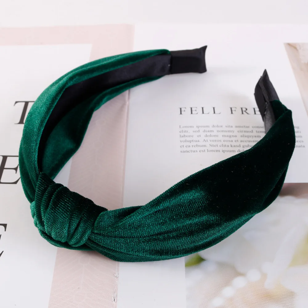 Винтаж плотная Повязка На Голову Повязка на голову для женщин резинка для волос Pleuche обруч для волос для взрослых эластичная резинка для волос аксессуары для волос