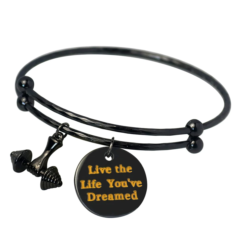 Гантели подвеска с монограммой спортивные браслеты Регулируемые повара круг