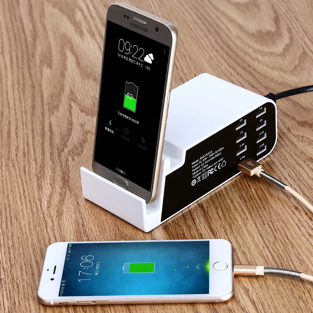 Многофункциональное 8 портов USB зарядное устройство Micro подставки Док станция для