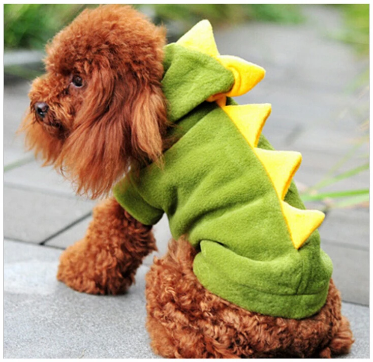 Funny Pet Dogs costume Puppy Cat Dinosaur Pretty Hoodie Costumes puppy cosply funny dragon dog   pet dog clothes XS-XL