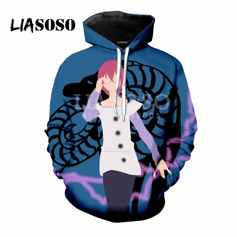7 LIASOSO,, Seven Deadly Sins nanatsu no taizai, 3D принт, для женщин и мужчин, толстовки с капюшоном, свитера, пуловеры, Харадзюку, хип-хоп, X0546 - Цвет: 7