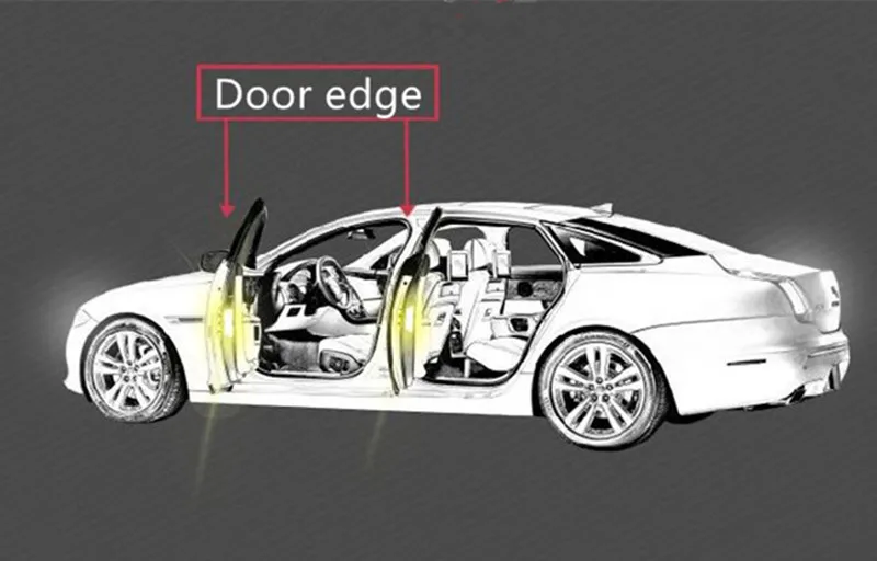 

4Pcs Car Door Stickers OPEN Sign Safety Reflective Strips for fiat punto 500 bravo freemont stilo panda ducato linea Accessories