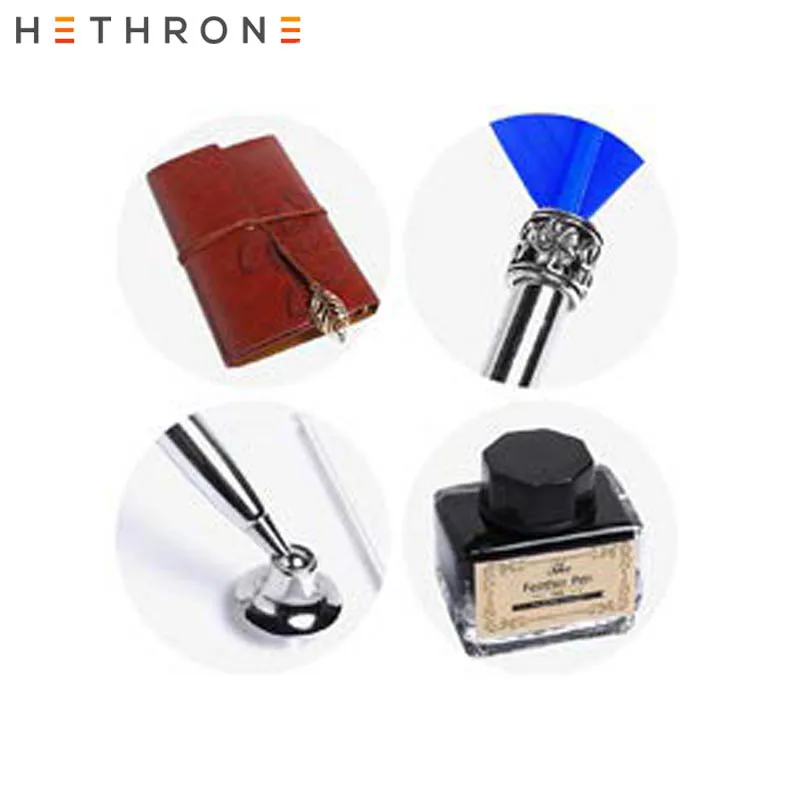 Винтажная инновационная металлическая ручка hetronblue ручной работы для письма