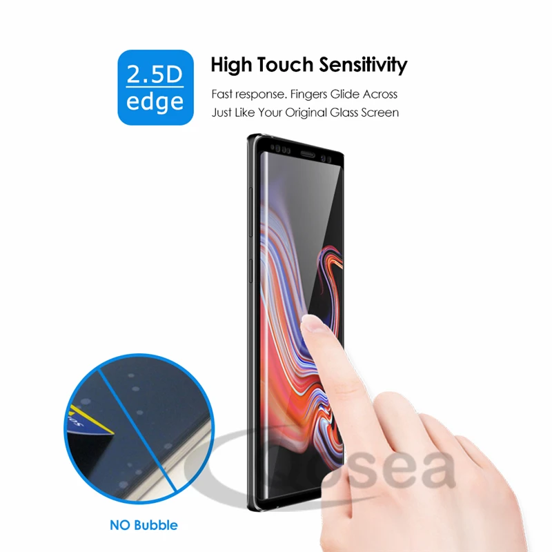 Для samsung Galaxy Note 9 S9 закаленное Стекло с уровнем твердости H гальваническим 4D