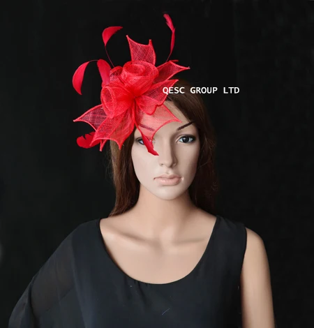 Оптовая продажа новинка 12 различных цветов Маленькая женская шляпа Sinamay с