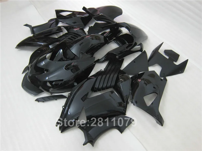 Набор обтекателей для литья под давлением Kawasaki Ninja ZX14R 06 07 08 09 10 11 глянцевый черный