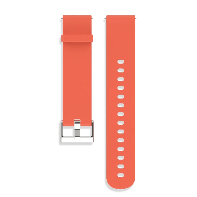 20 мм Силиконовые наручные часы ремешок для Xiaomi Huami Amazfit GTS Bip BIT PACE Lite спортивный браслет умные часы аксессуары - Цвет: Orange