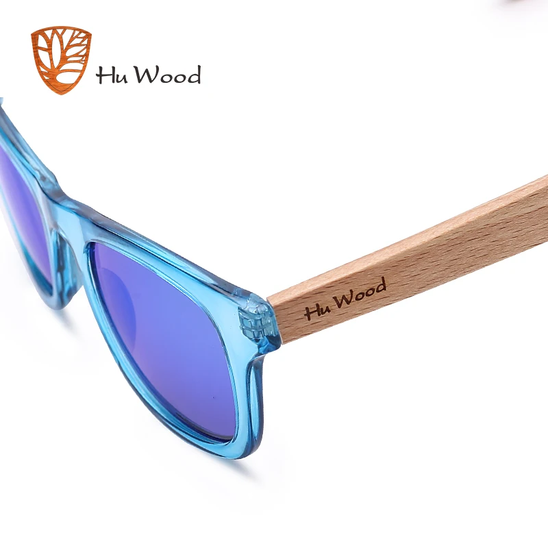 Hu Wood Детские поляризованные солнцезащитные очки для мальчиков и девочек с переработанной оправой и дужками из бука | от 4 до 8 лет
