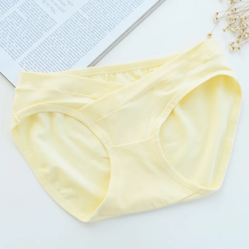 Wua Pregnant Women Panties 5pcs/lot Low Waist Underwear Soft Maternity Plus Size M-3XL U-Shaped Pregnancy Briefs |