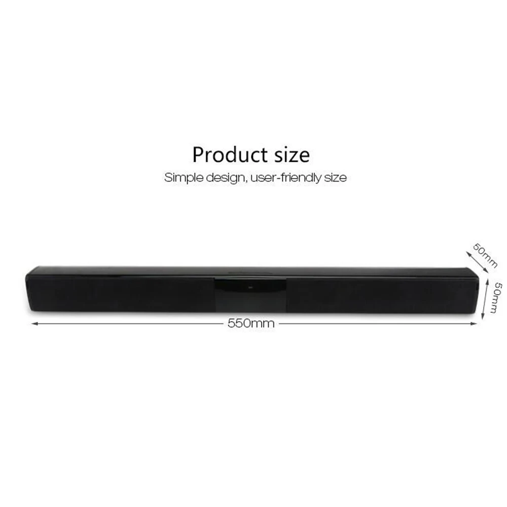 20W Беспроводная колонка Bluetooth-совместимая Саундбар Стерео Домашний Театр Звуковая панель Музыкальная TF USB Для ПК