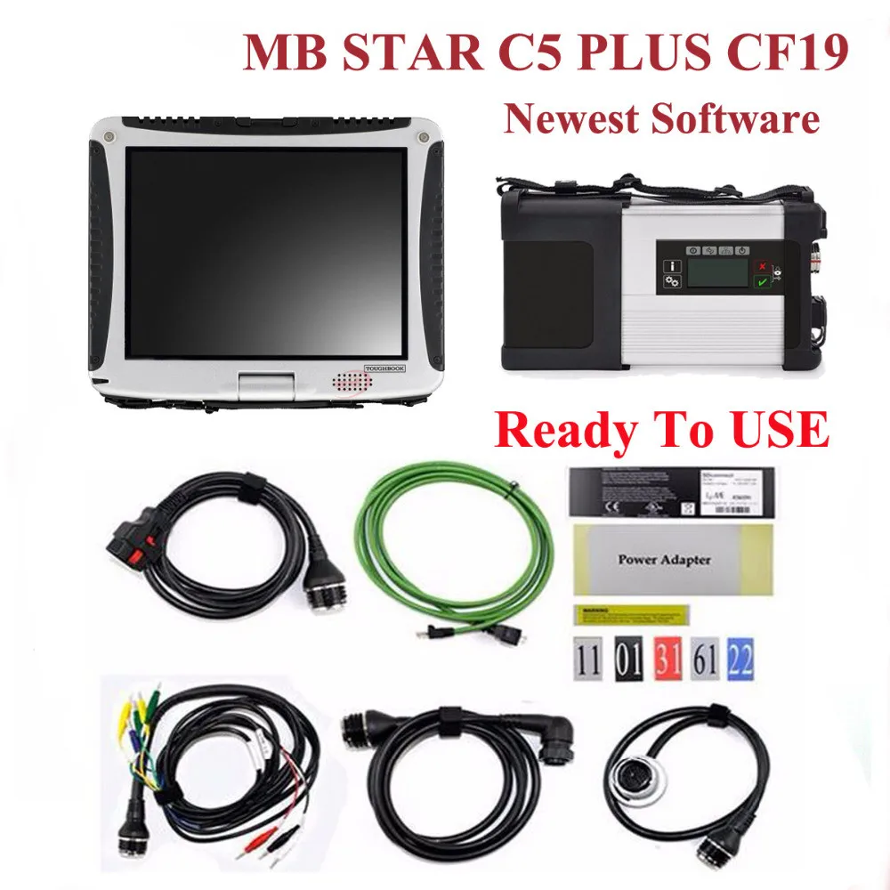 Диагностический инструмент 2020 mb star c5 с ноутбуком cf19 touch + программное обеспечение
