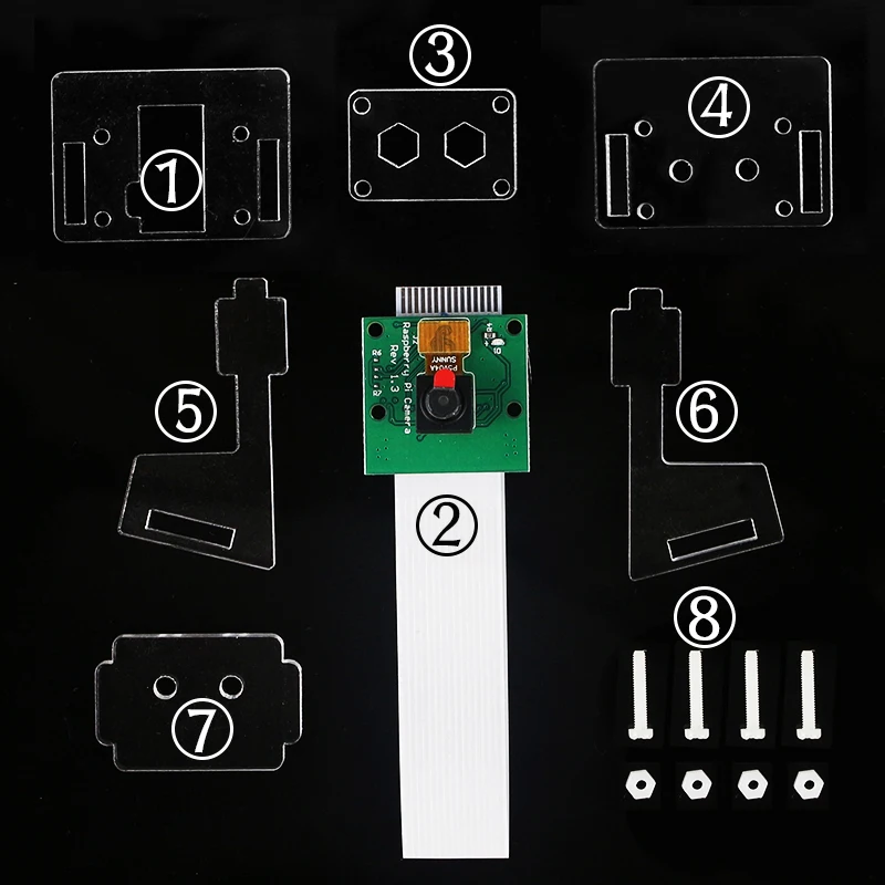 Акриловый прозрачный чехол-держатель для Raspberry Pi 3 OV5647 мини веб-камера/официальная камера Raspberry Pi