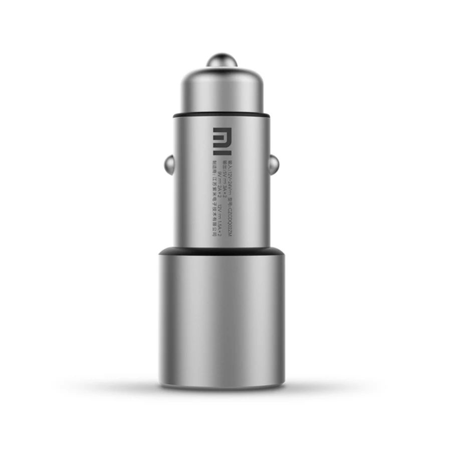 Xiaomi металлический двойной USB Смарт центрального зарядки Температура быстро Зарядное устройство MAX 36 Вт DC 5 В/12 В/24 В 2/3A в случае если у вас возникают какие-либо сложности светодиодный автомобиль Зарядное устройство