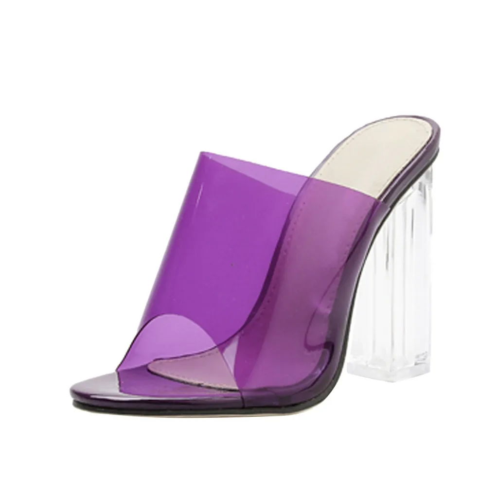 Talon transparente femme buty na koturnie/женские летние повседневные Модные прозрачные туфли на высоком каблуке с кристаллами; Si14