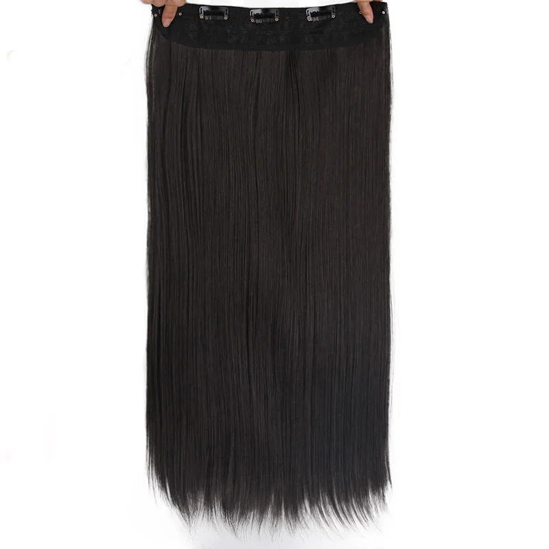 AISI BEAUTY Clip one piece Синтетические длинные прямые волосы для наращивания Ombre розовый фиолетовый 2" Накладные разноцветные женские волосы - Цвет: 2-D