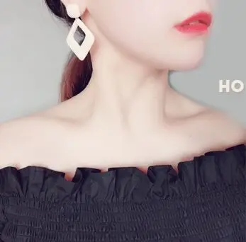 Kakaboom acrylic Ins popular simple style drop Earrings retro vintage classic all-match Punk fashion Jewelry Noble | Украшения и