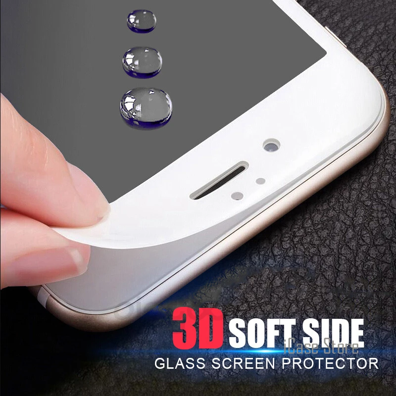 3D мягкий край Полное покрытие закаленное стекло для iPhone 7 6 S плюс протектор экрана