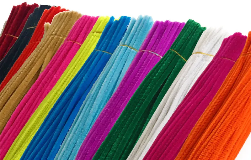 Mix Color 100 шт 30 см синель стебли трубы Очистители дети плюшевая обучающая игрушка красочные трубы очиститель игрушки ручная работа, сделай сам, ремесло поставки - Цвет: Mix Color