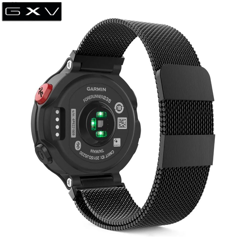 GXV Milanese Loop Магнитный металлический ремешок из нержавеющей стали для Garmin Forerunner