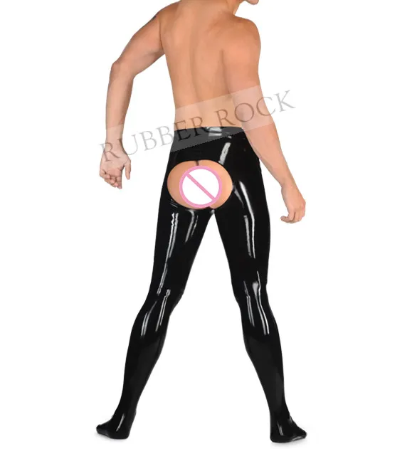 100% натуральные латексные леггинсы ручной работы сексуальные pantihose с задним