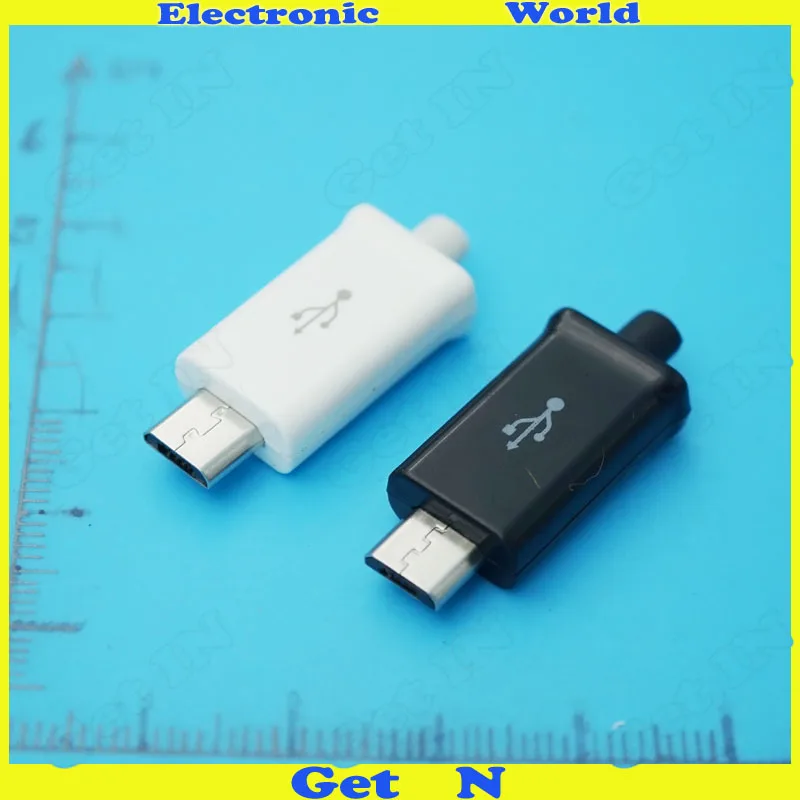 20 шт 4 в 1 Micro usb штекер B USB Разъемы для Samsung мобильный телефон черный/белый|male male|male