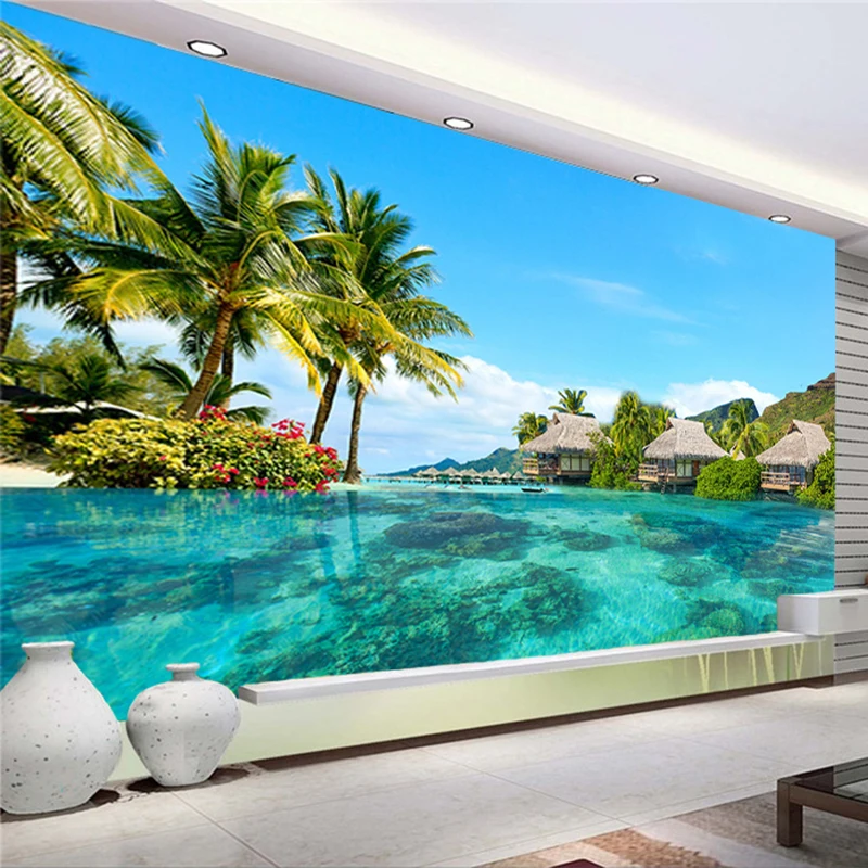 Фотообои HD с видом на море Раскрашивание по горизонтали индивидуальность