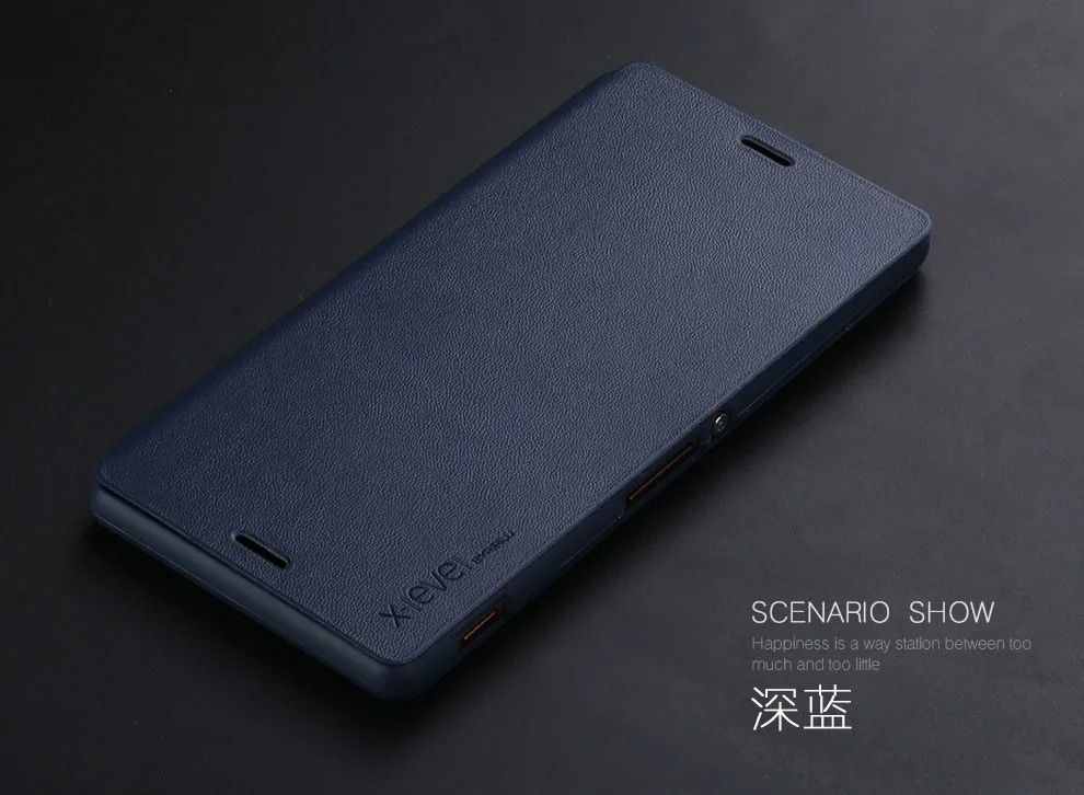 X Level Роскошный чехол из искусственной кожи для Sony Xperia Z3 откидной Чехол D6603 D6643 D6653