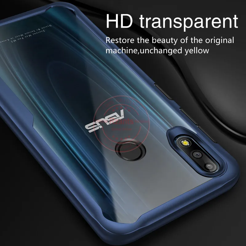 Чехол для телефона Rzants для Asus ZenFone Max Pro M2/M1, прозрачный Жесткий ПК+ мягкий чехол с четырьмя углами для Max Pro M2/M1