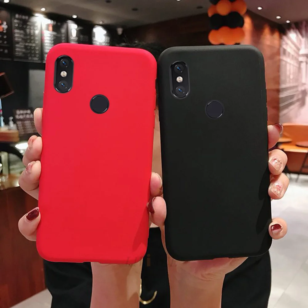 Silicone Candy Color Case For Xiaomi Redmi Note 5 7 Pro 6 Mi 8 Lite 9 SE Ultra Thin Soft TPU Cover A2 |
