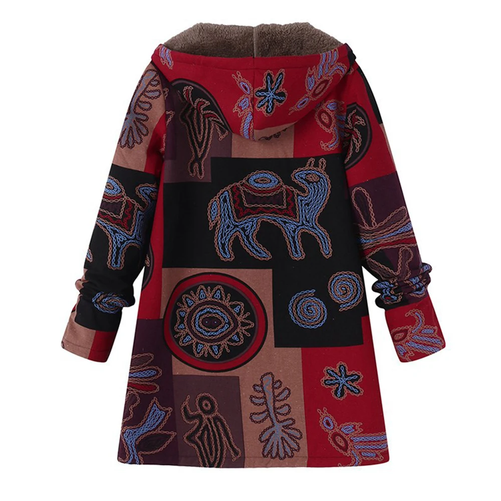 Куртка женская с капюшоном и длинным рукавом теплая флисовая большого размера