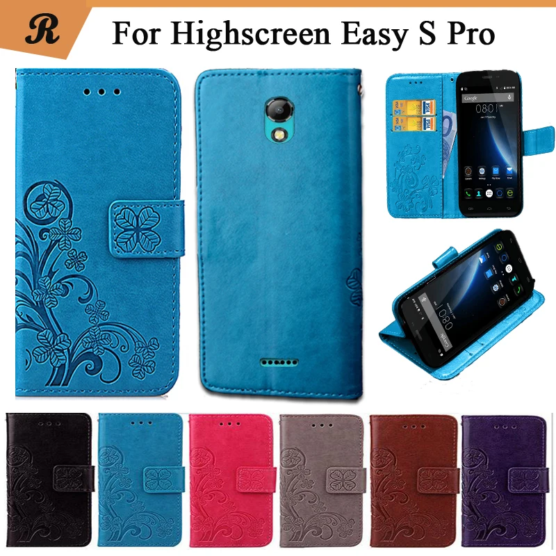 Чехол книжка с ремнем из 100% искусственной кожи для Highscreen Easy S pro|flip case|leather caseprint case |