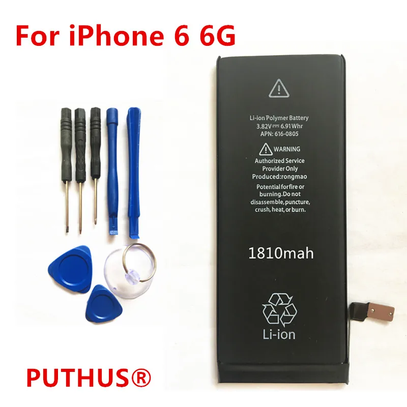 100% Новинка для iphone 6 батарея 1810mah 3 8 v запасная 6G с набором инструментов