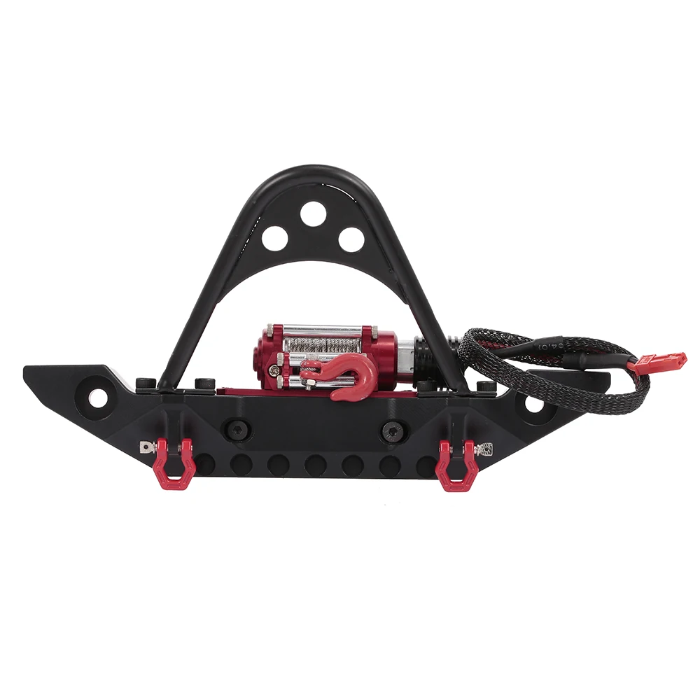 RC автомобильный металлический бампер с лебедкой 2 светодиодный световой пульт