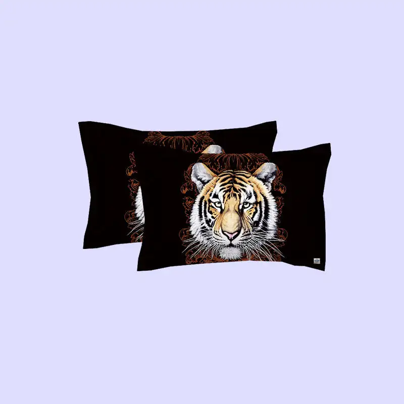 Коричневые Тигры животные 3D печатные одеяла постельные принадлежности набор