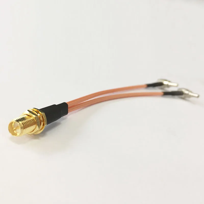 Новый RP SMA Женский к Y Тип 2X CRC9 прямоугольный адаптер комбинированный кабель Pigtail
