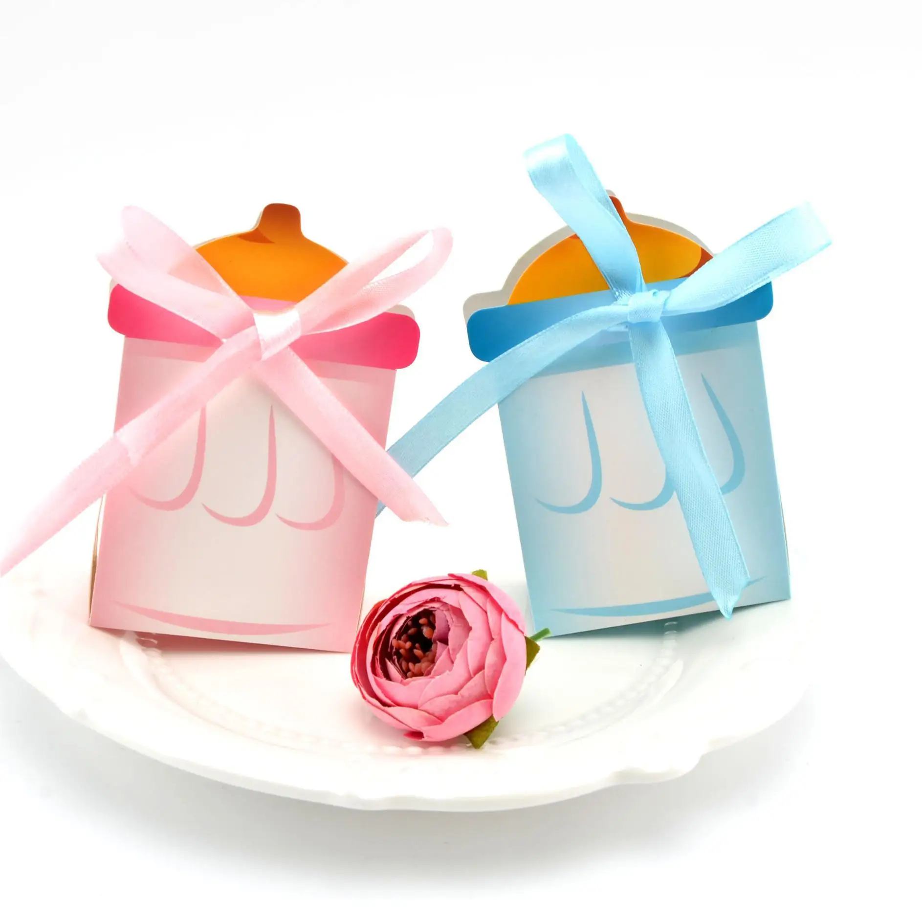 

100 шт. креативные Детские Бутылочки для конфет в форме полумесяца для малышей на один год жизни детские праздничные украшения для девочек и ...