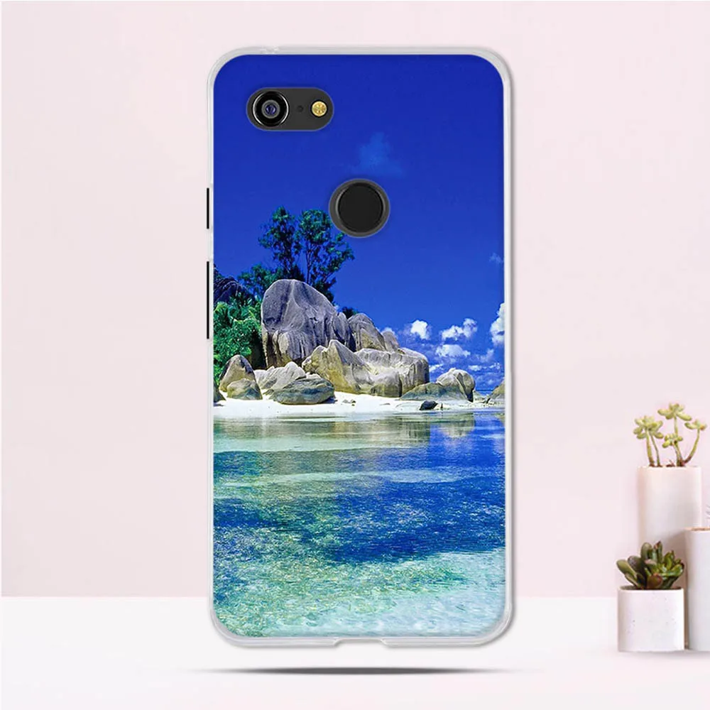 Чехол для Google Pixel 3 XL чехол мягкий из тпу с рисунком на задней крышке XL3 силиконовый