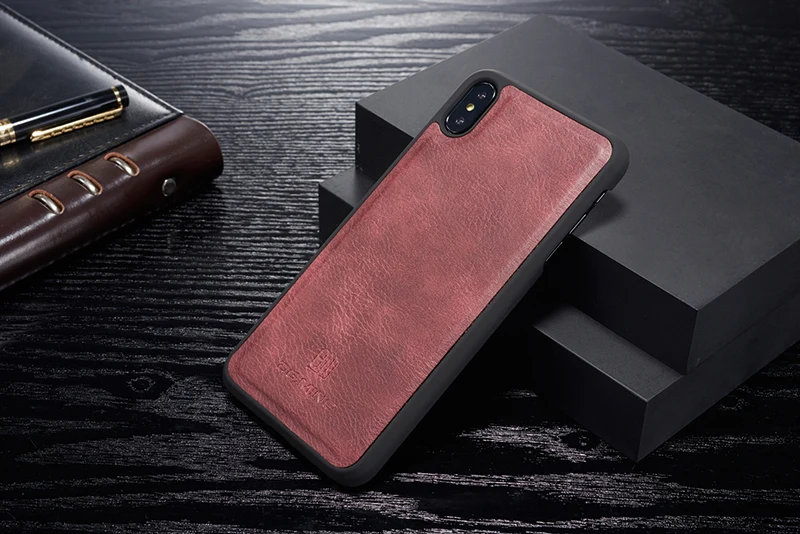 DG. Ming для IPhone 11 Pro XS Max Чехол-Кошелек Съемный из натуральной кожи Магнитный флип-чехол для IPhone XS XR 6S 7 8 Plus SE