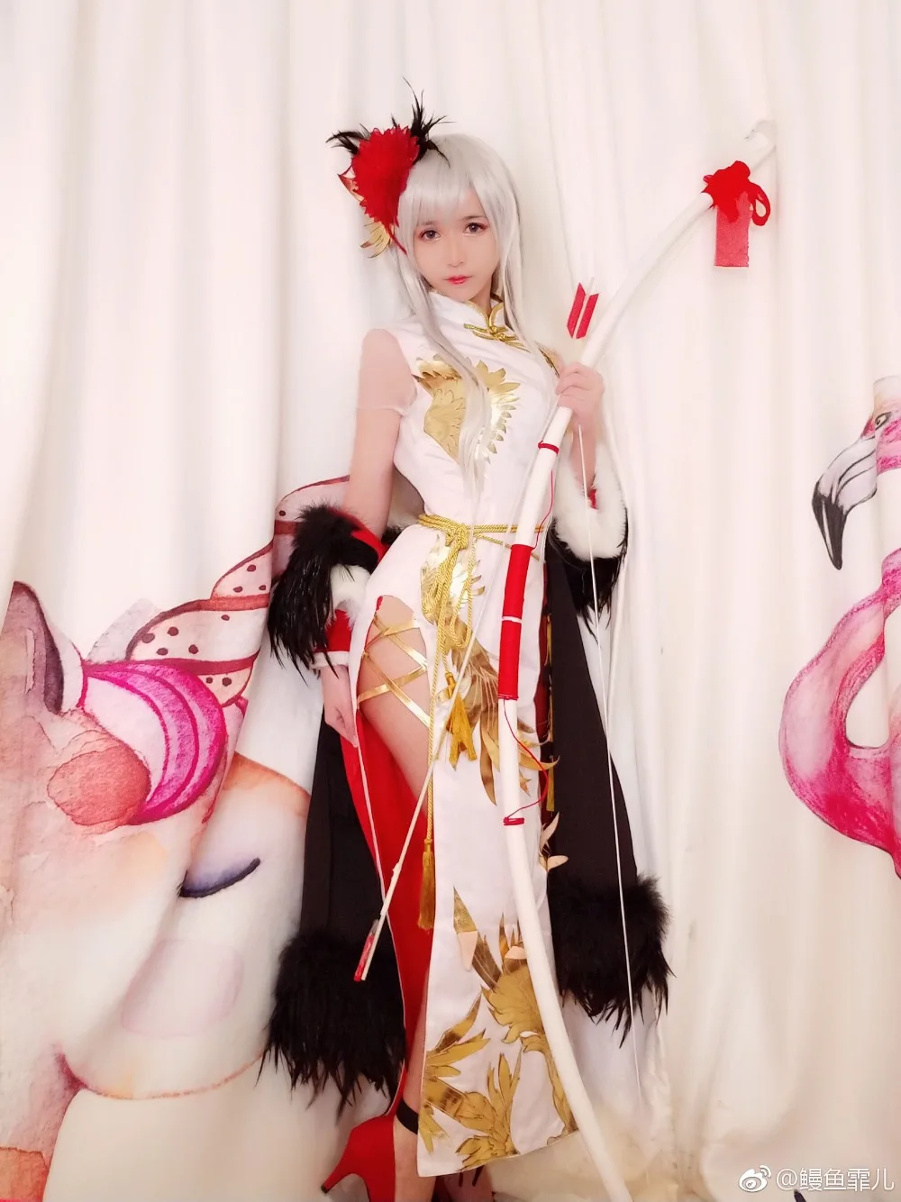 

Anime! Azur Lane Enterprise 2019 New Year Cheongsam Slim Sexy Dress Uniform Cosplay Costume Halloween For Women Free Shipping