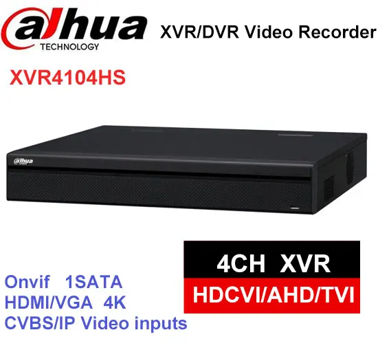 Dahua xvr видеомагнитофон xvr4104hs 4ch 1080 P Поддержка HDCVI/AHD/TVI/CVBS/IP Камера|4ch recorder|cameras cameracamera