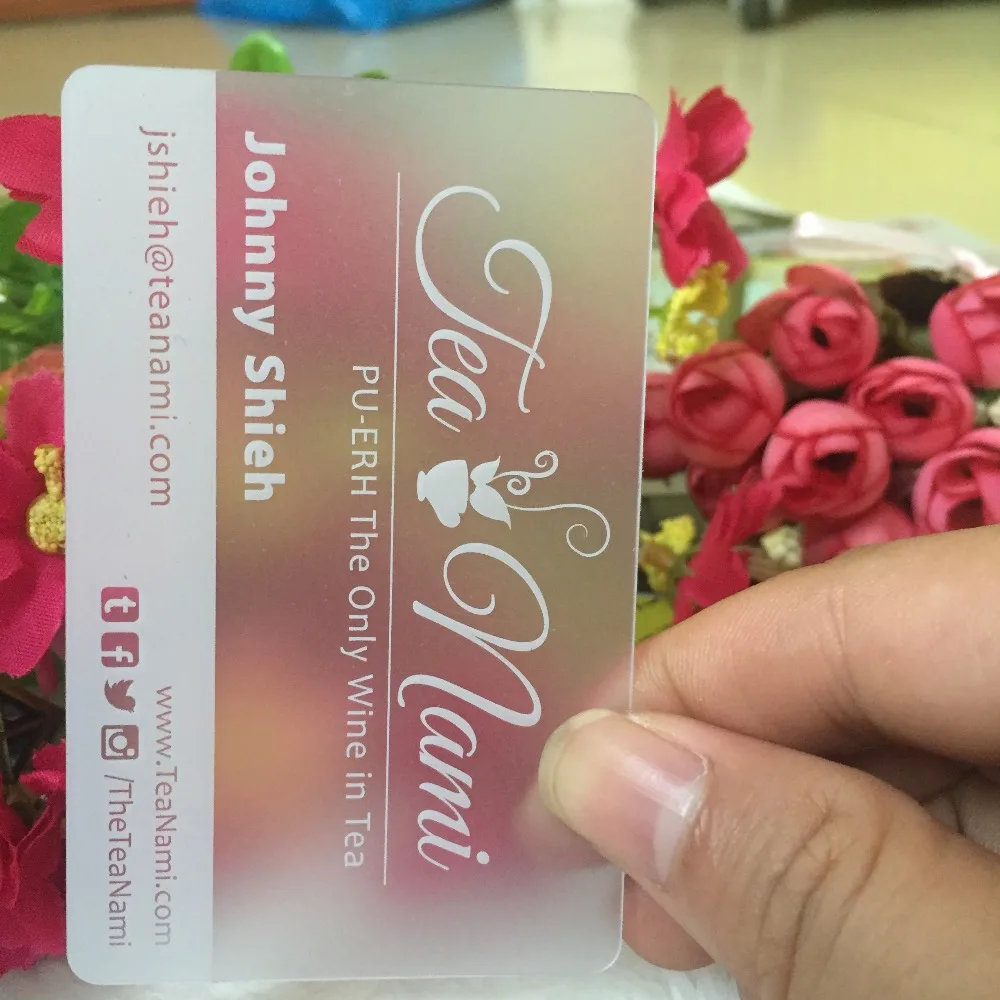 Белыми чернилами Бизнес лазером печать под заказ прозрачный ПВХ визитная карт по