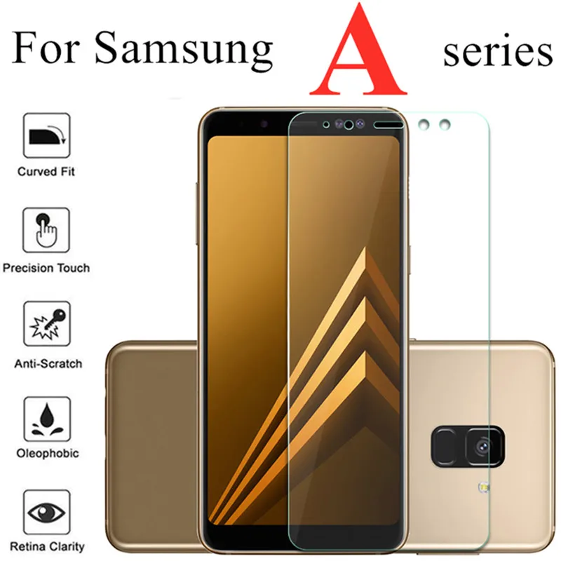 Защитное стекло для samsung a6 plus 2018 закаленное galaxy a7 a8 a9 a5 a750 a730 | Мобильные телефоны и