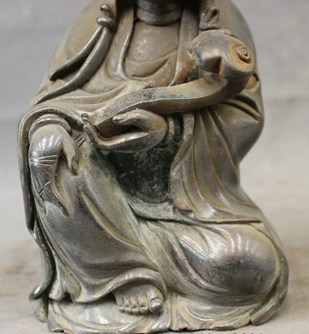 Песня voge gem S3043 Китайская классическая медная бронза RuYi Kwan-yin статуя Бодхисаттвы