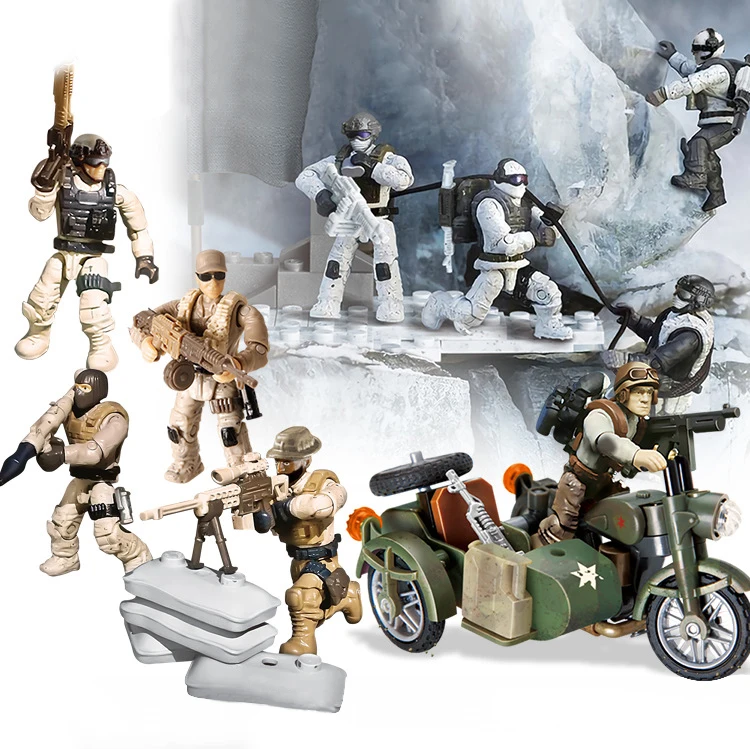 Военные Аксессуары армейские воины строительные блоки MOC оружие сделай сам