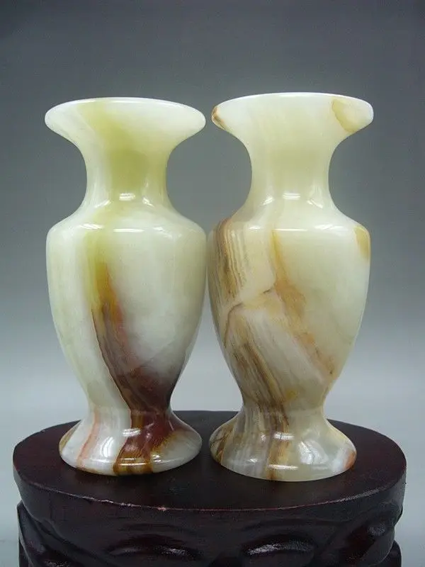 Bir 001596 декоративная коллекция чистый нефрит вырезанный вручную ваза|vases candle|vase