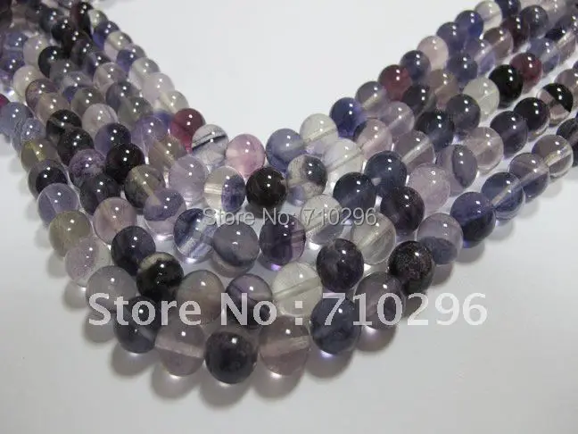

Natural Flourite Gem stone10 mm Round stone Jewelry Beads 40cm/strand