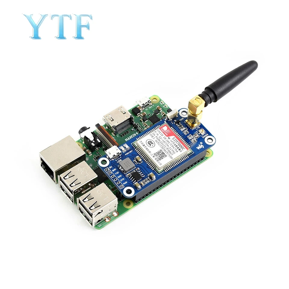Плата расширения Raspberry Pi SIM7000C NB IoT/eMTC/EDGE/GPRS/GNSS 4G для связи|Аксессуары