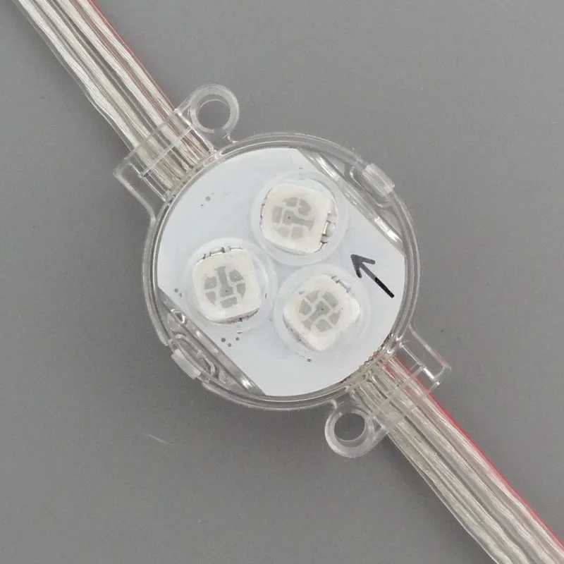 200 шт. DC12V ws2811/1908 IC D30 диаметр 30 мм 5050SMD RGB 3 leds светодиодный пиксель точечный