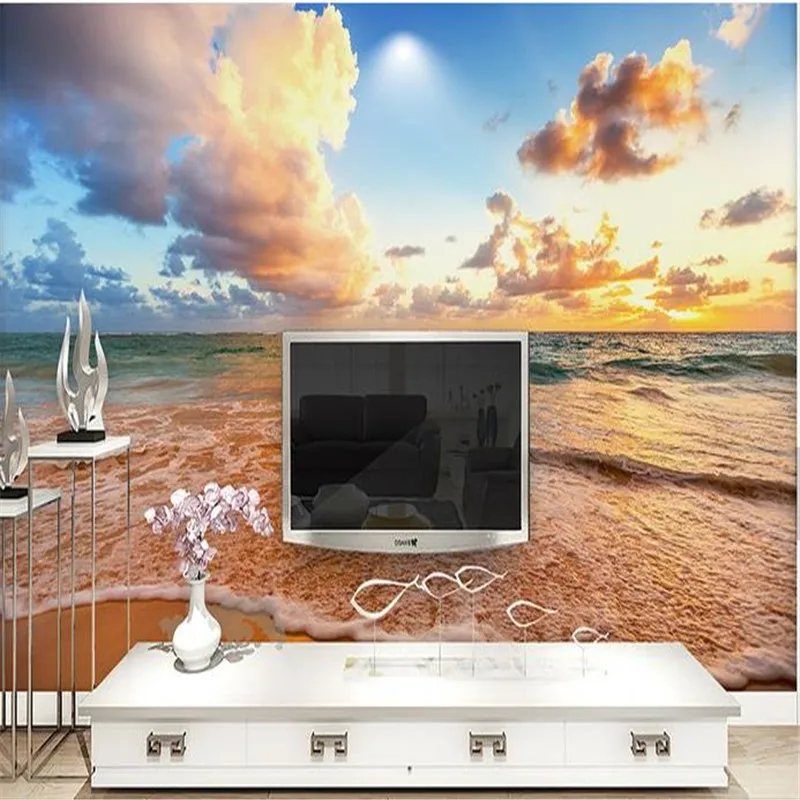 

Custom Photo Murals Nature Landscape Wallpapers for 3D Walls Papers Blue Sky Scenery Murals for Living Room Bedroom Home Decor